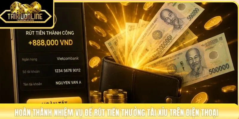Hoàn thành nhiệm vụ để rút tiền thưởng Tài Xỉu trên điện thoại