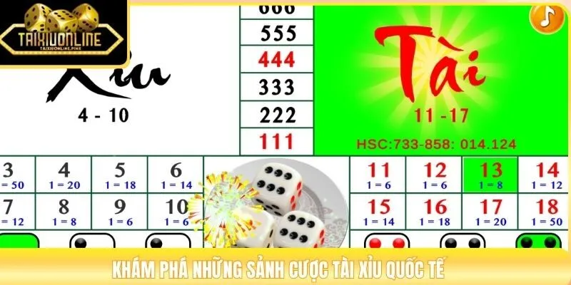 Khám phá những sảnh cược tài xỉu quốc tế