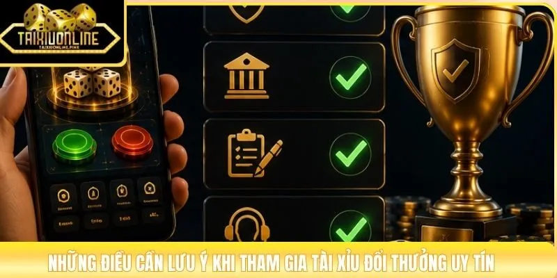 Những điều cần lưu ý khi tham gia tài xỉu đổi thưởng uy tín