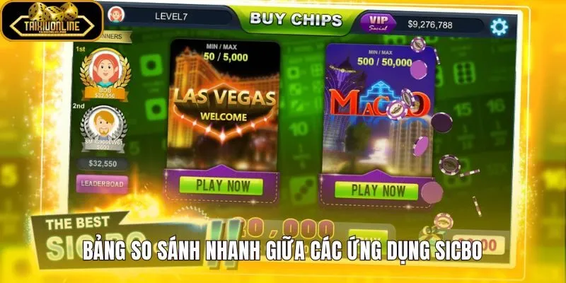So sánh App Sicbo cho Android theo tiêu chí thực dụng nhất