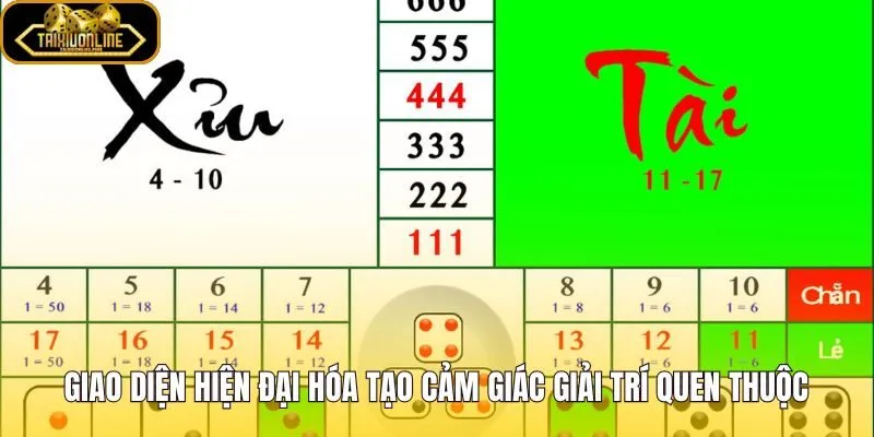 Game tài xỉu dân gian cùng giao diện quen mắt trên điện thoại