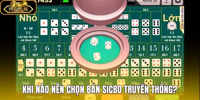 Bàn sicbo truyền thống cho không gian cổ điển và trải nghiệm trực quan